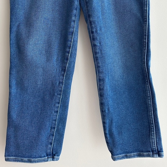 Madewell Stovepipe Solid Blue Denim Jeans, Size 27P - Picture 4 of 16